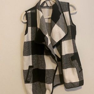Checkered Vest- Super warm and cozy